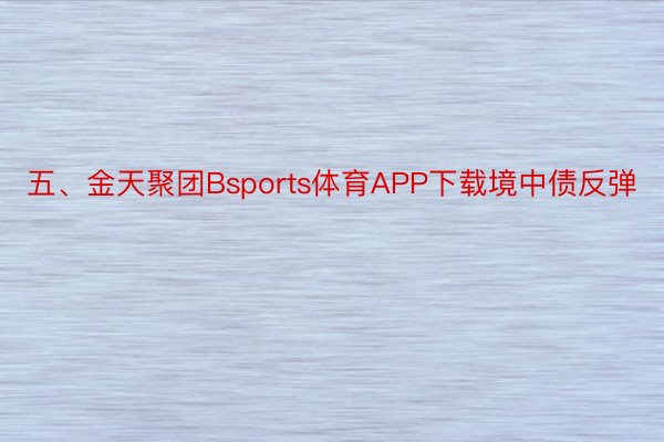 五、金天聚团Bsports体育APP下载境中债反弹